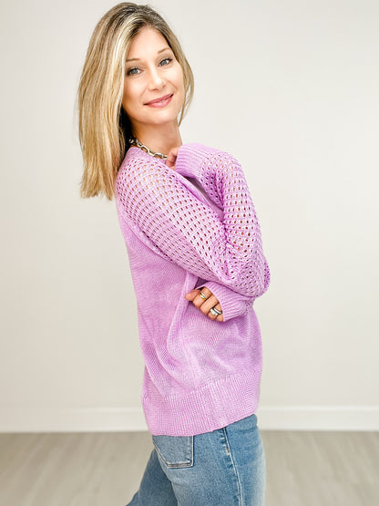 Long Sleeve Solid Knit Pullover