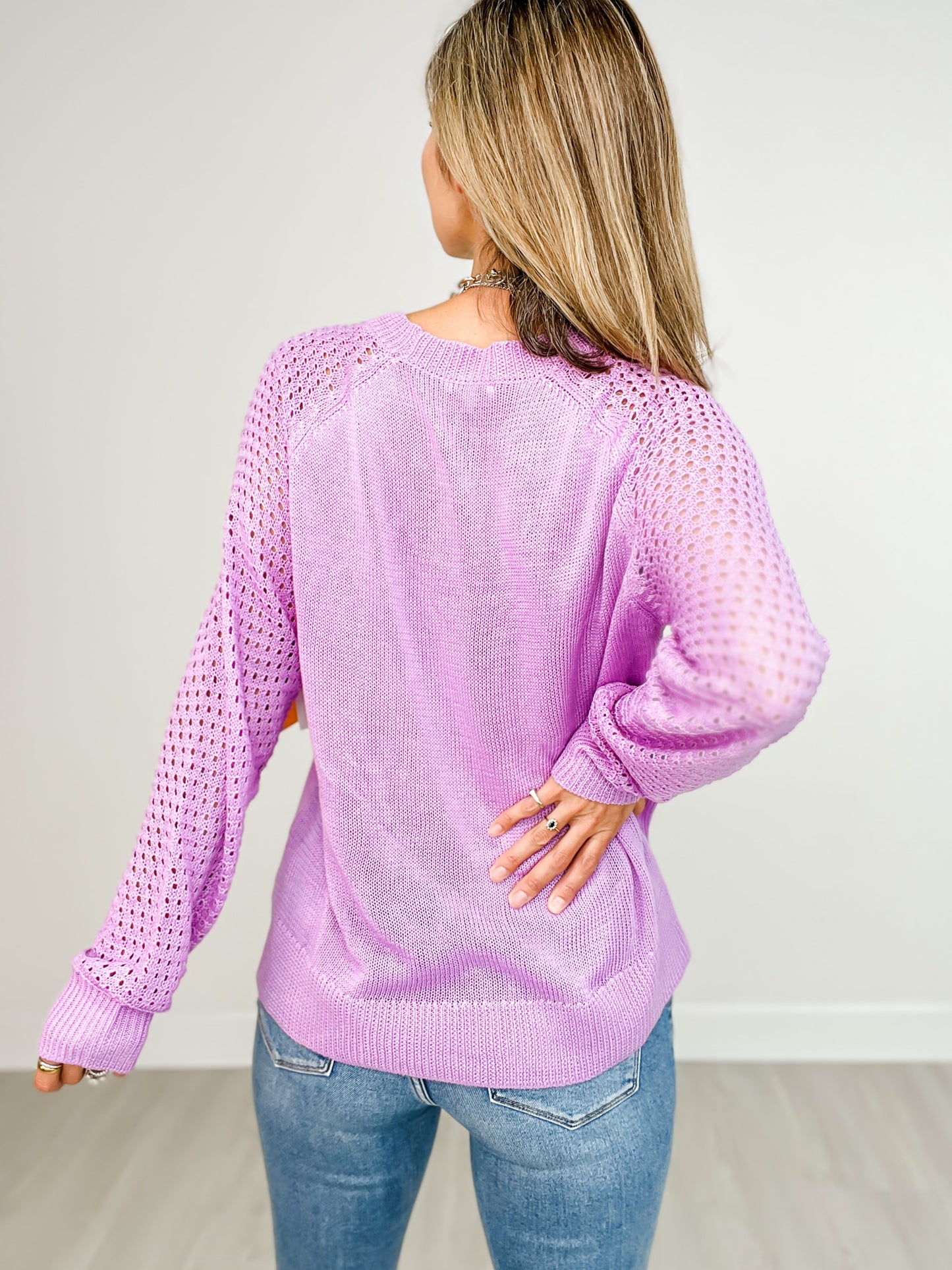 Long Sleeve Solid Knit Pullover