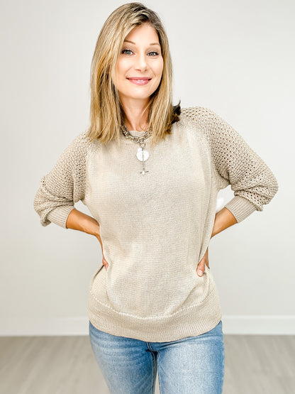 Long Sleeve Solid Knit Pullover