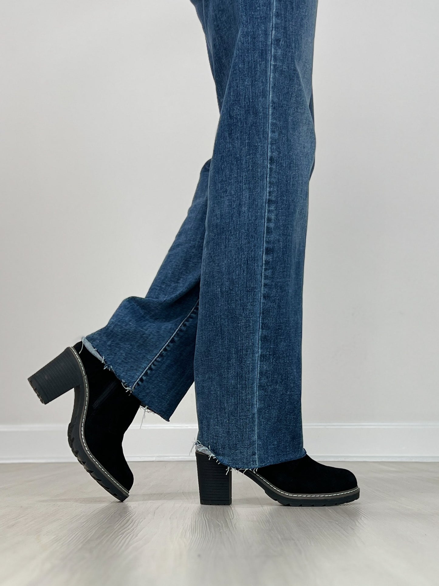 Corkys Graham Cracker Booties in BLACK FAUX SUEDE