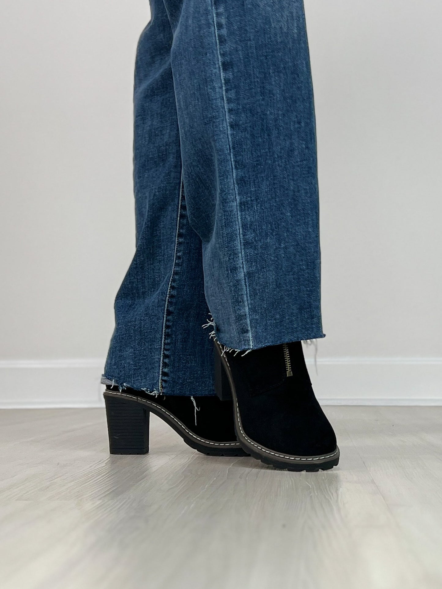 Corkys Graham Cracker Booties in BLACK FAUX SUEDE