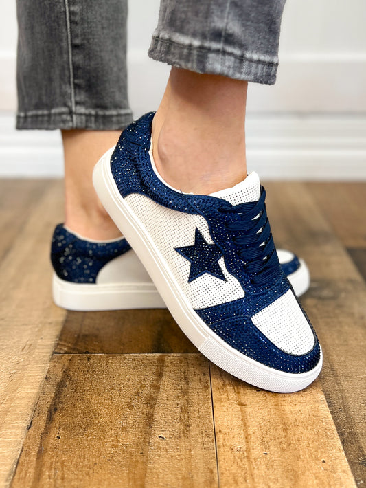 Corkys Legendary Tennis Shoes in Navy Crystals