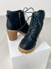 Corkys Broomstick Lace Up Booties in BLACK