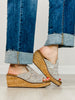 Corkys Neon Moon Cork Wedges in Clear Rhinestone