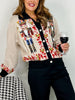 Queen of Sparkles Black Trim Nutcracker Cardigan