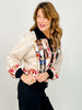 Queen of Sparkles Black Trim Nutcracker Cardigan