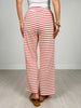 Stripe Pattern Wide Leg Knit Lounge Pants