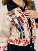 Queen of Sparkles Black Trim Nutcracker Cardigan