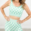 Checkmate Cropped Top with Matching Biker Short Set