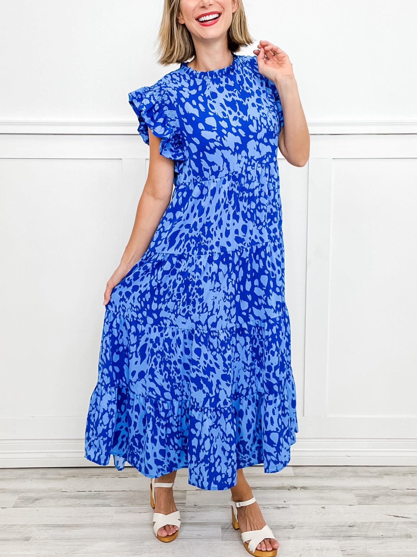 Print Maxi Dress with Pockets