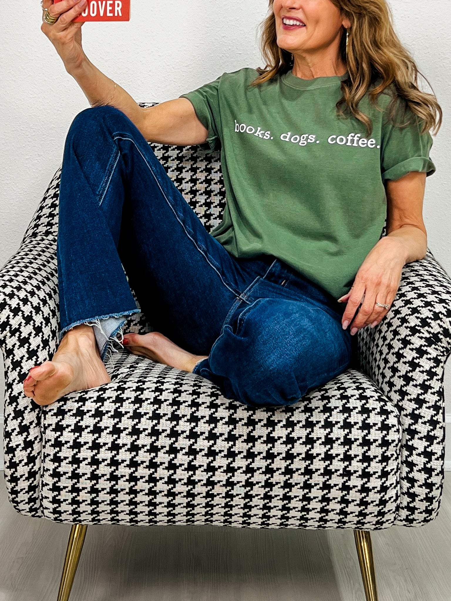Books..Dogs..Coffee Graphic Tee