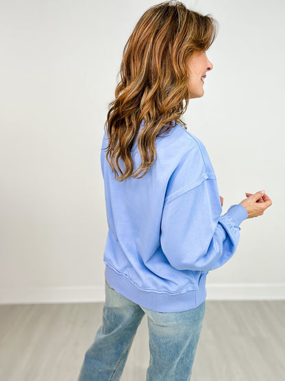 Paris 1983 Long Sleeve Solid Knit Pullover