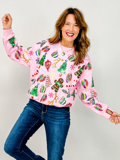 Queen of Sparkles Christmas Icons Sweatshirt