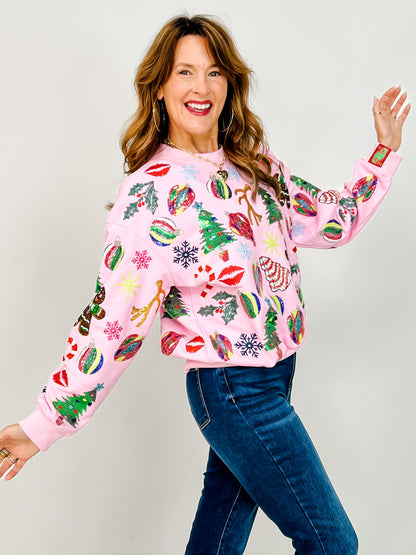 Queen of Sparkles Christmas Icons Sweatshirt