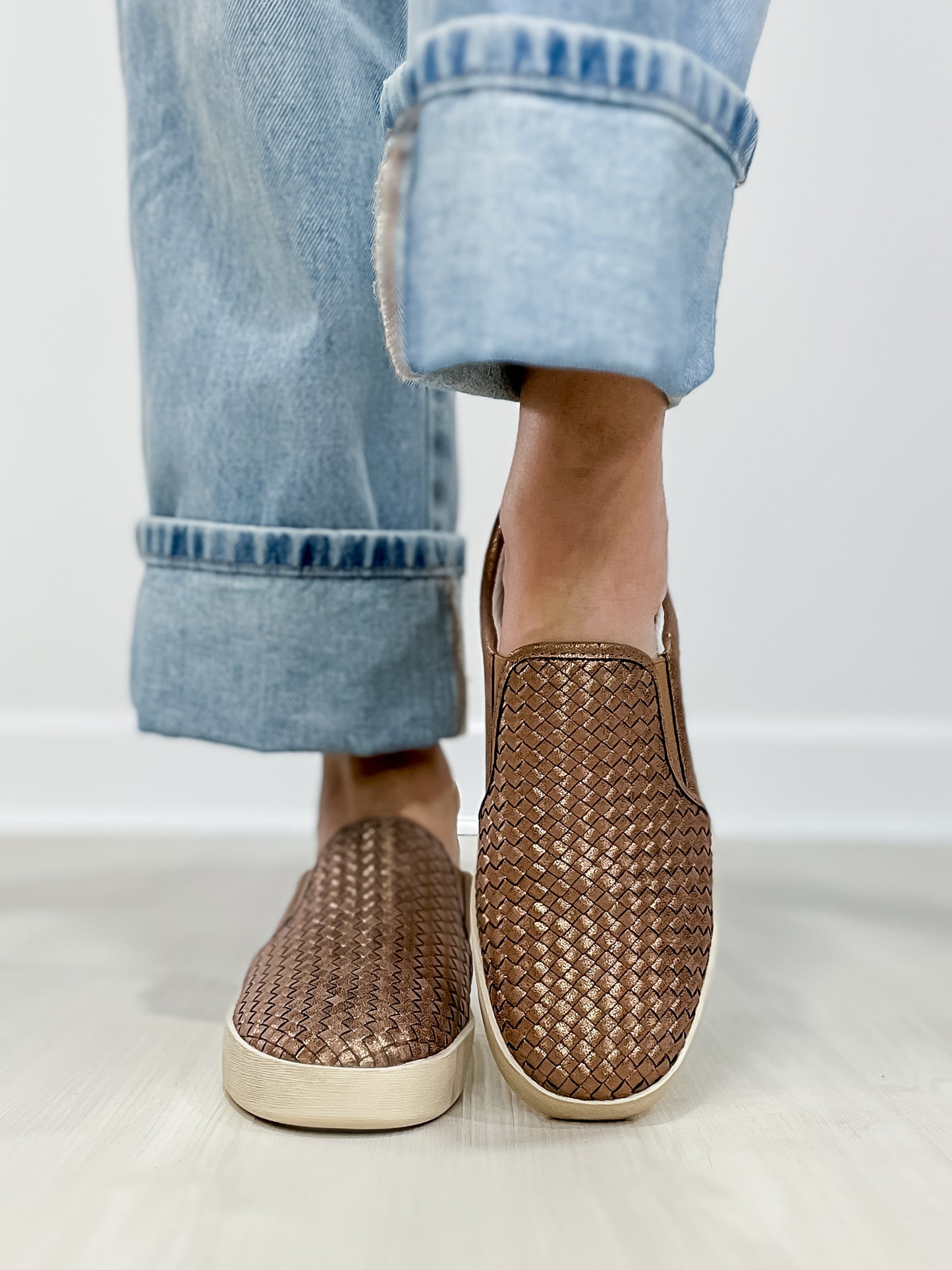 Corkys I'm Weaving Slip-On Shoes in Bronze