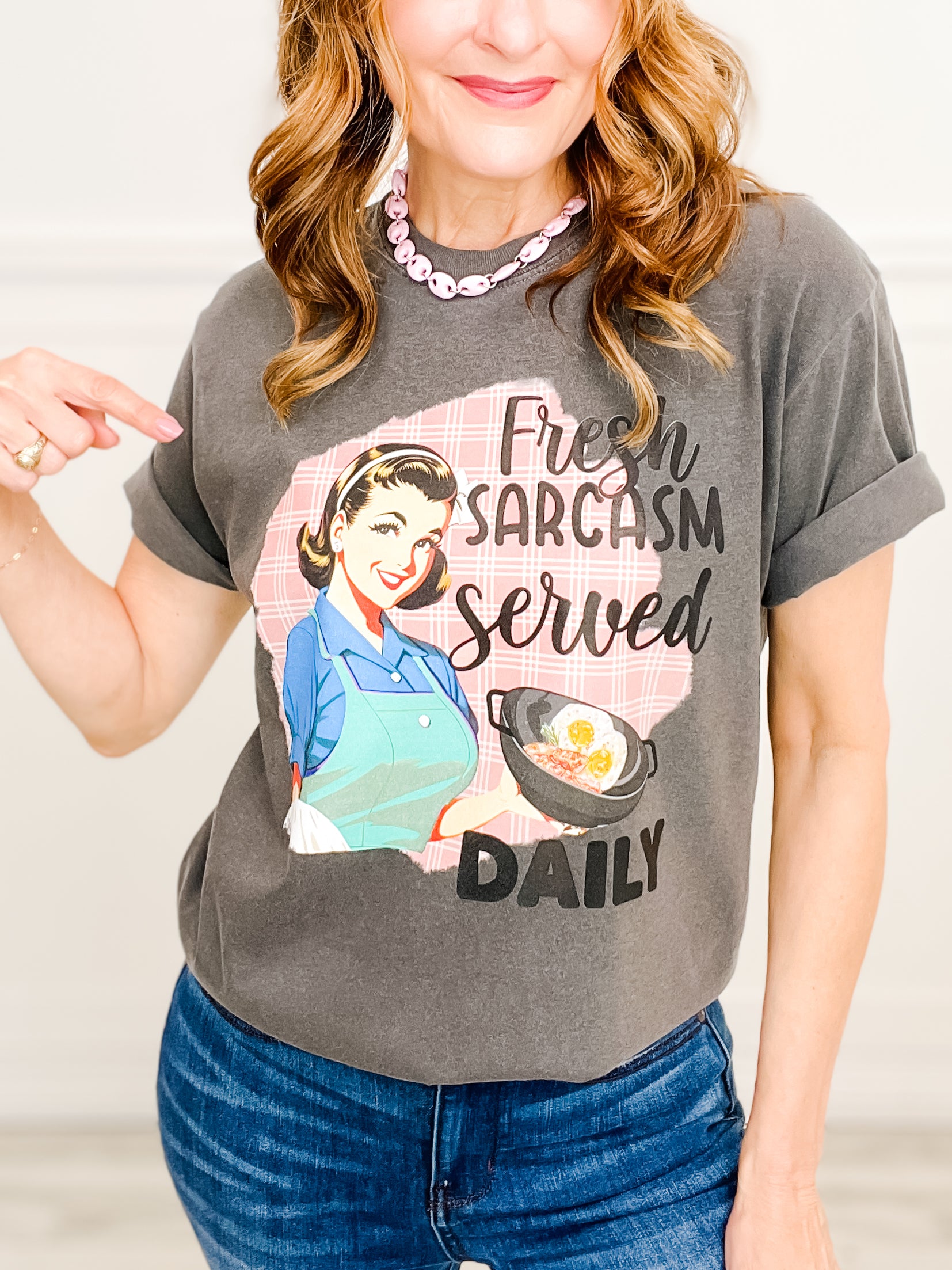 Sarcasm Served Daily Vintage Graphic Tee