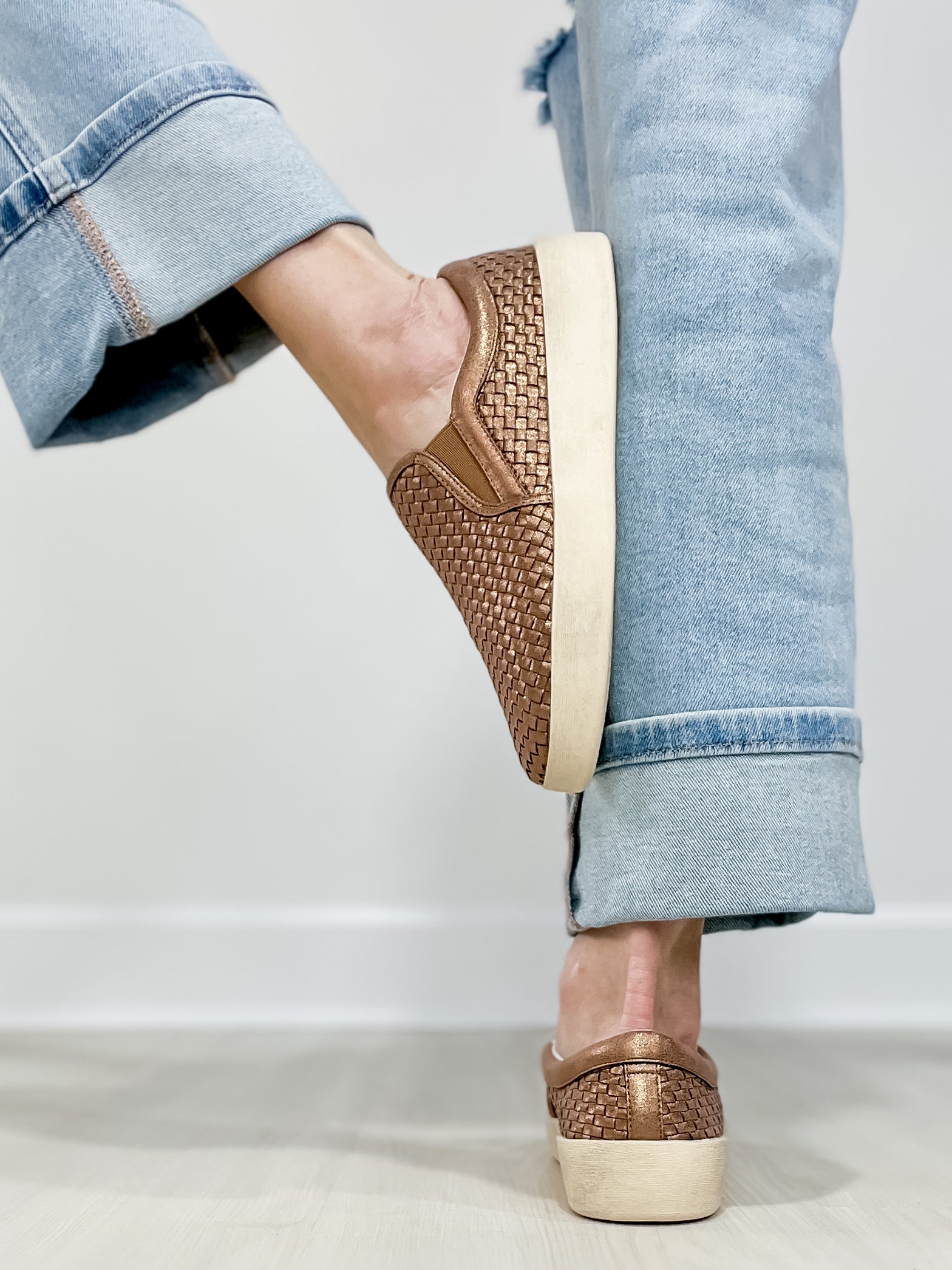 Corkys I'm Weaving Slip-On Shoes in Bronze