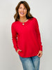 Viscose Front Seam Round-Neck Sweater