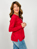 Viscose Front Seam Round-Neck Sweater