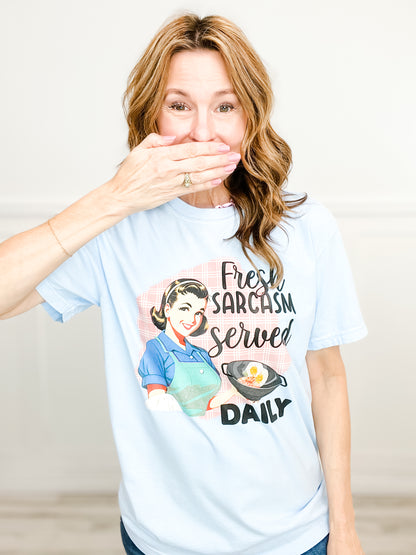 Sarcasm Served Daily Vintage Graphic Tee