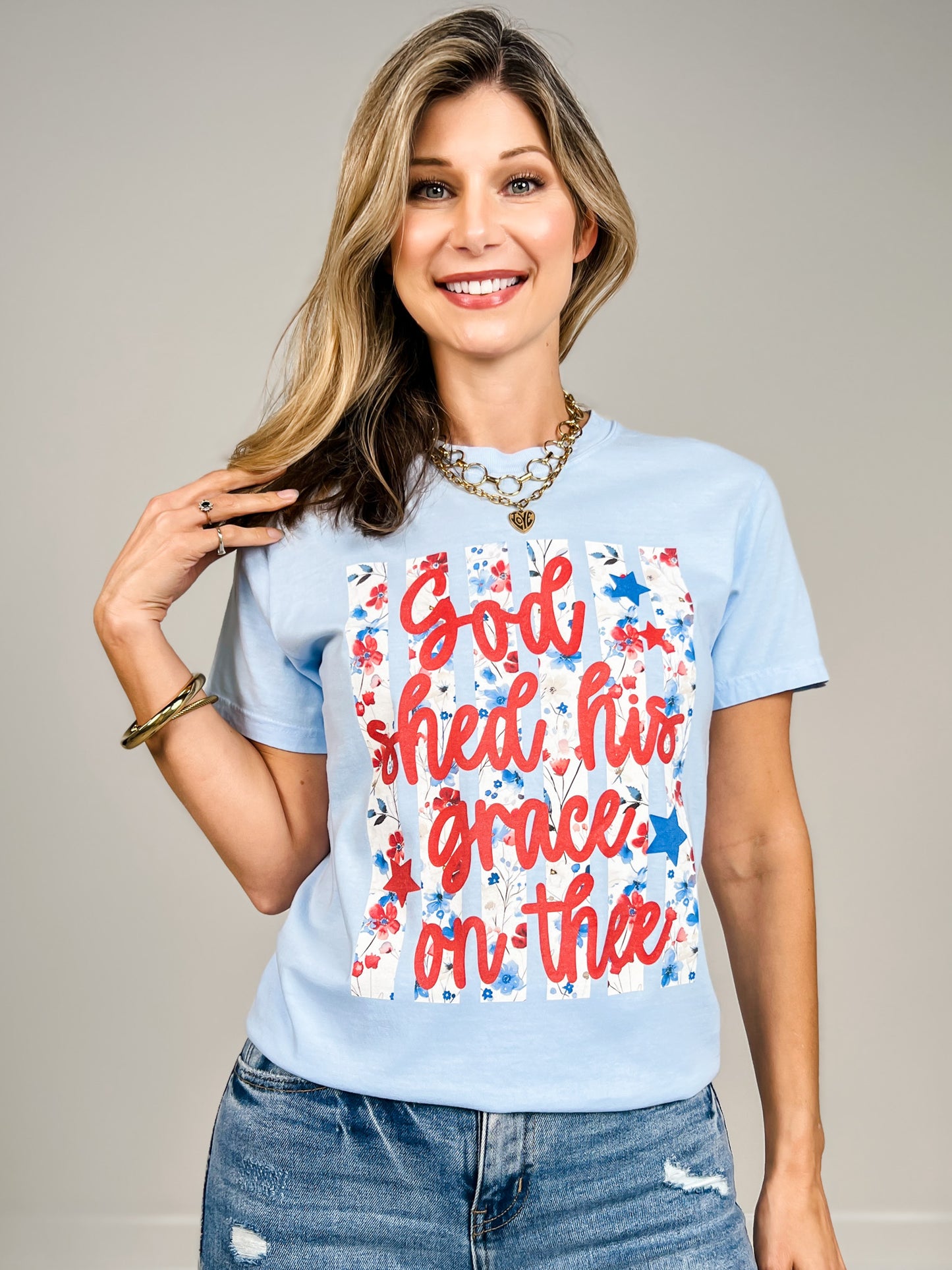 God Shed His Grace Graphic Tee