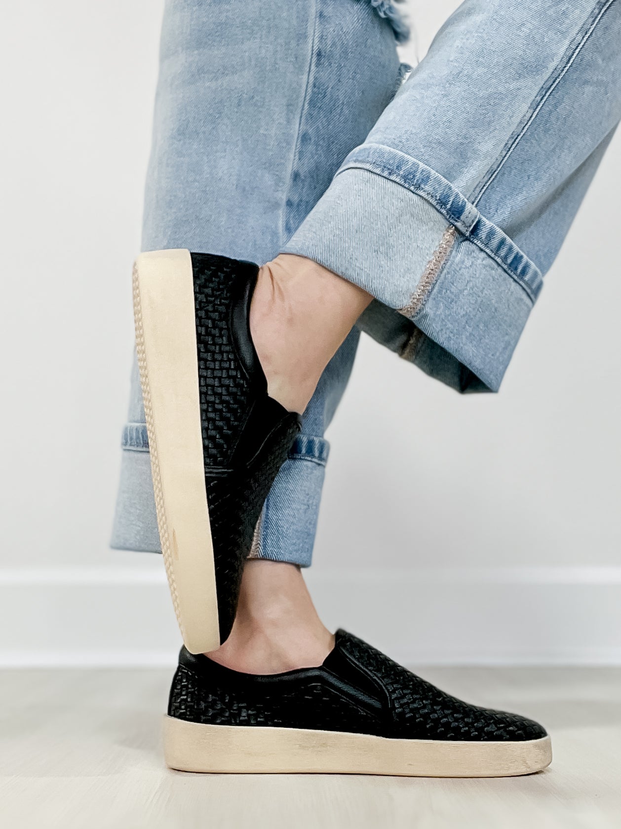Corkys I'm Weaving Slip-On Shoes in Black