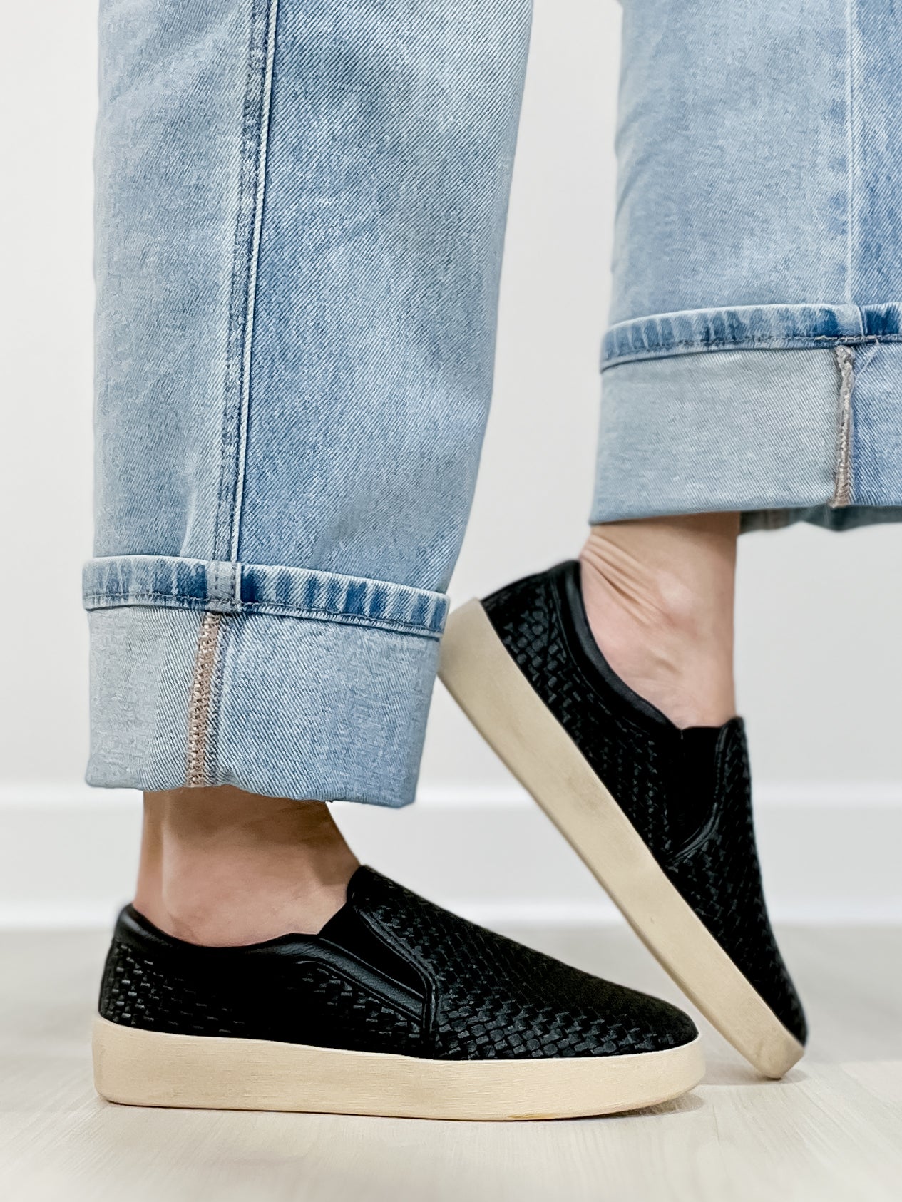 Corkys I'm Weaving Slip-On Shoes in Black