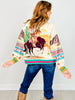 Queen of Sparkles Vintage Cowboy Santa Sweatshirt