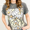Boho Floral Gold Foil Graphic Tee