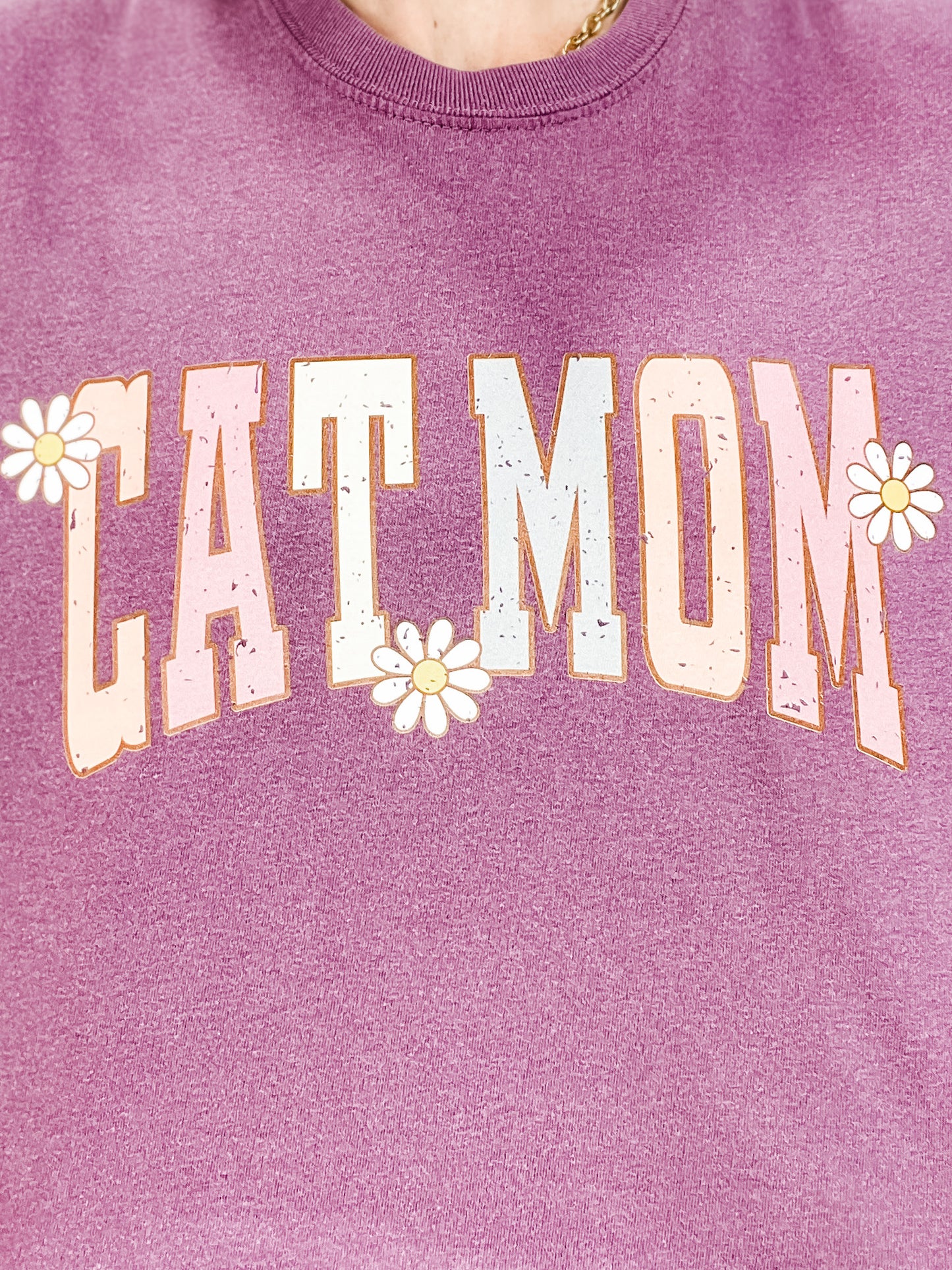 Floral Cat Mom Graphic Tee