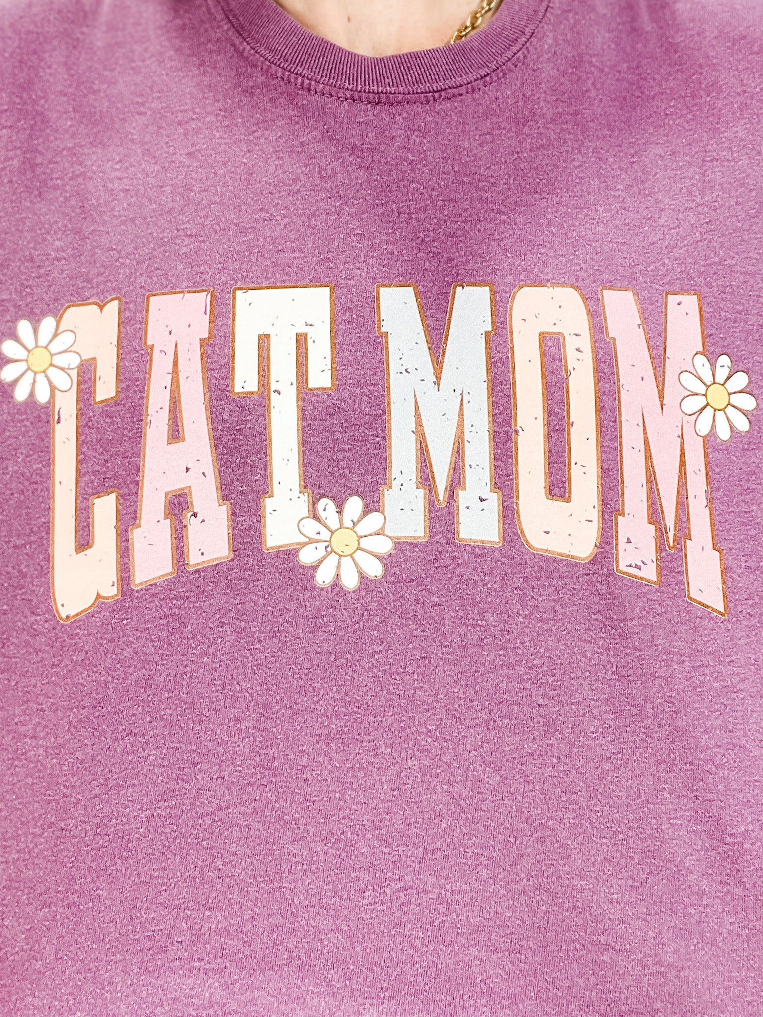Floral Cat Mom Graphic Tee