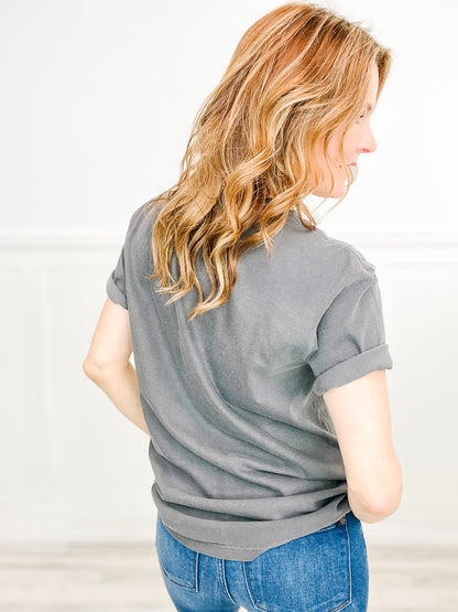 Boho Floral Gold Foil Graphic Tee