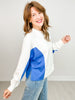 Long Sleeve Solid Knit Color Block Pullover Top