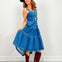 Tiered Denim Maxi Dress with Belt