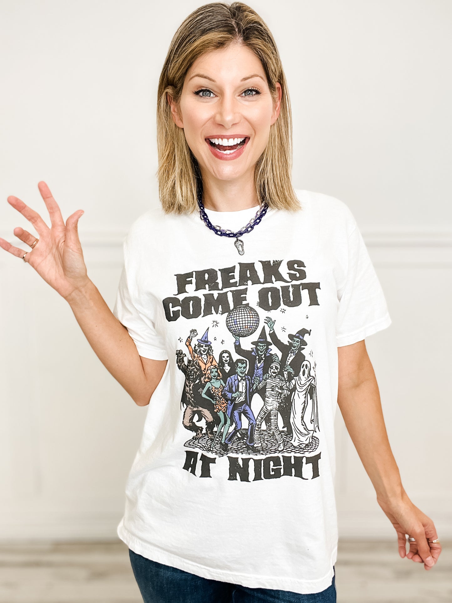 Freaks Come Out at Night Graphic Top