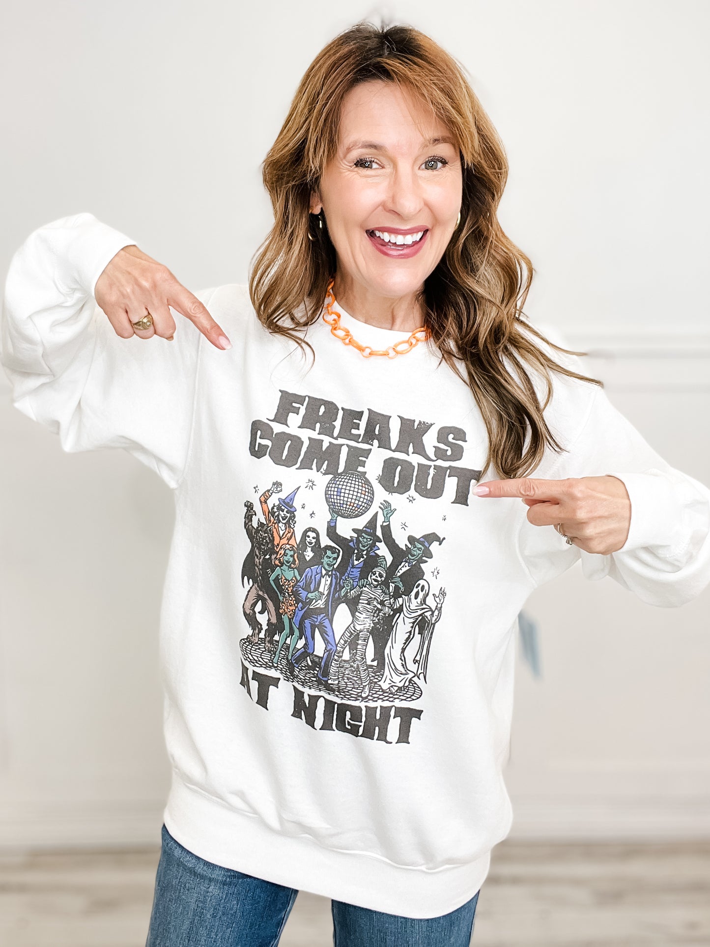 Freaks Come Out at Night Graphic Top