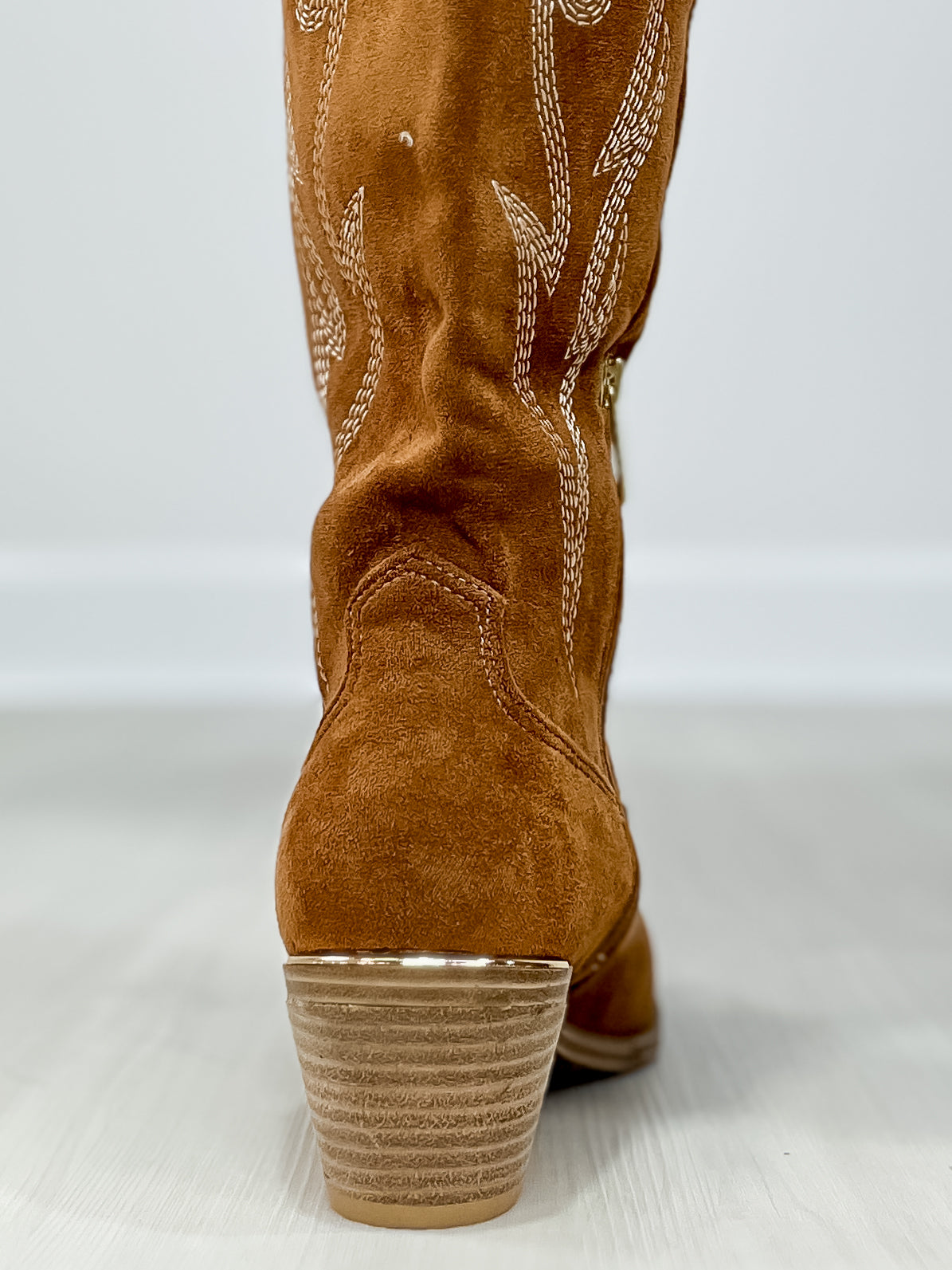 Corkys Headliner Boots in Tobacco Faux Suede