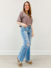 Judy Blue OASIS Mid-Rise 90's Straight Rigid Magic Distressed Jeans