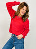 Round Neck Long Sleeve Solid Knit Sweater