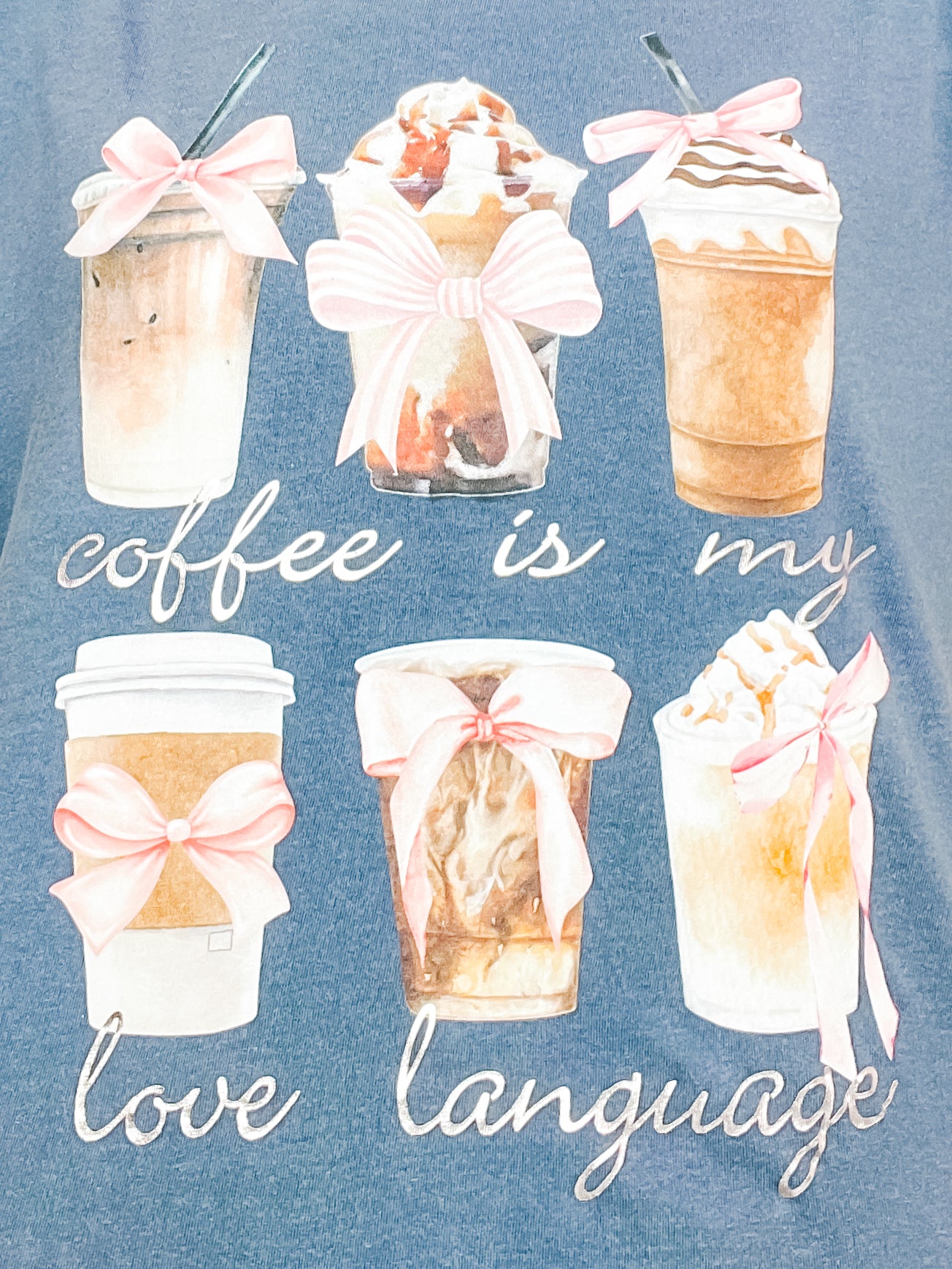 Coffee Is My Love Language Embellished Graphic Tee