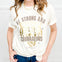 Strong and Courageous Gold Foil Graphic Tee