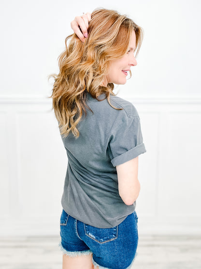 Saved By Grace Gold Foil Graphic Tee