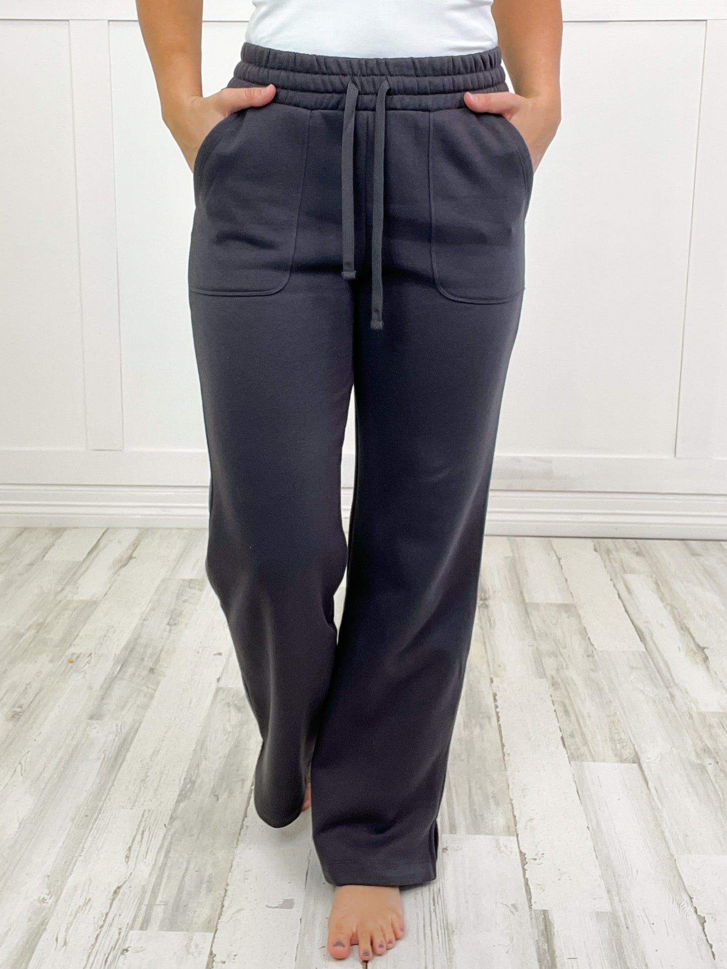 All Day French Terry Straight Leg Pant - A