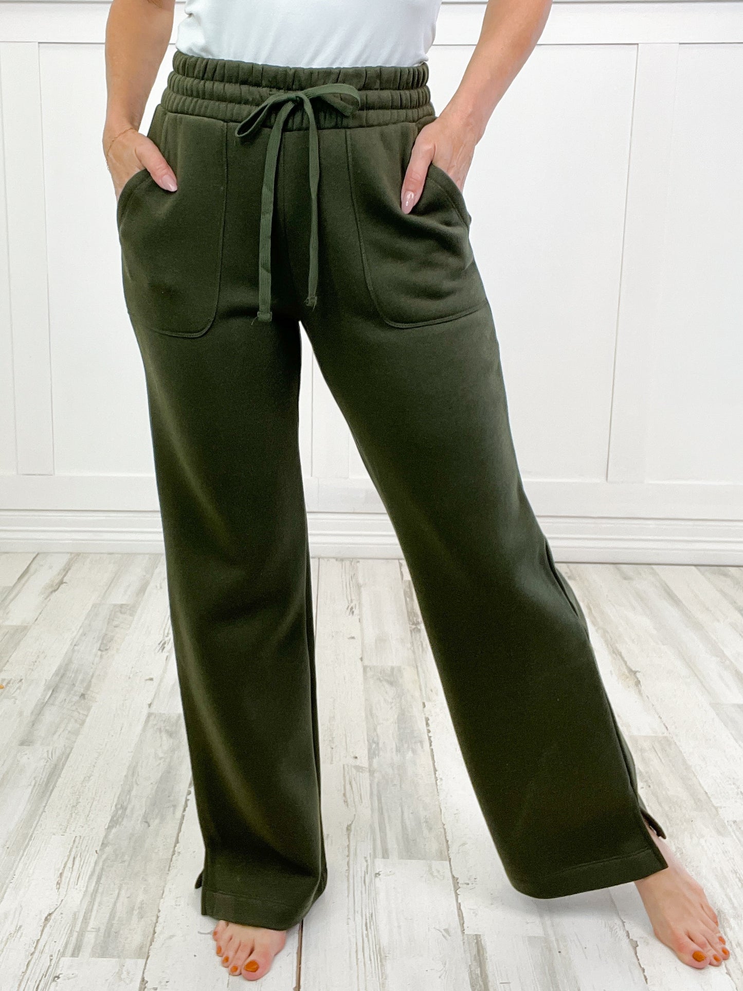 All Day French Terry Straight Leg Pant - A