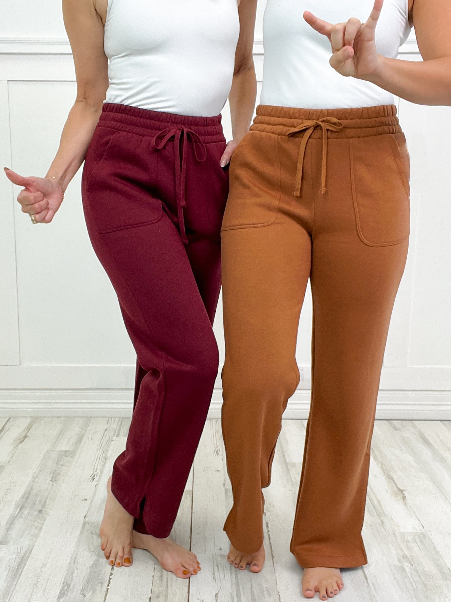 All Day French Terry Straight Leg Pant - A