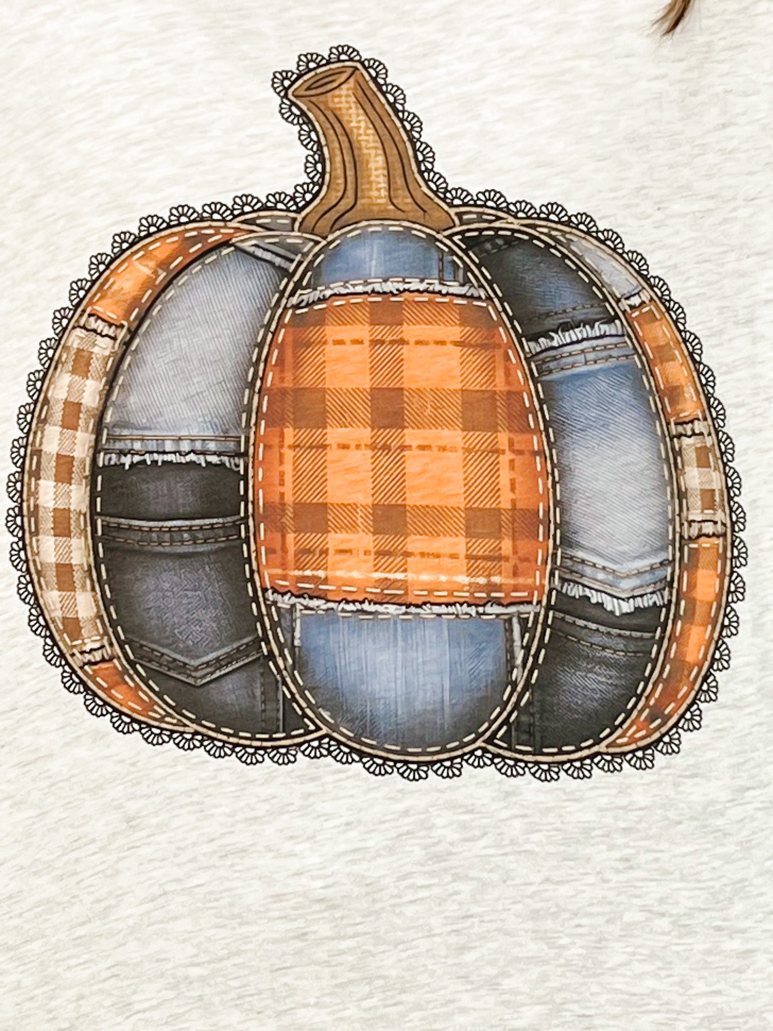 Lace Trimmed Pumpkin Graphic Tee