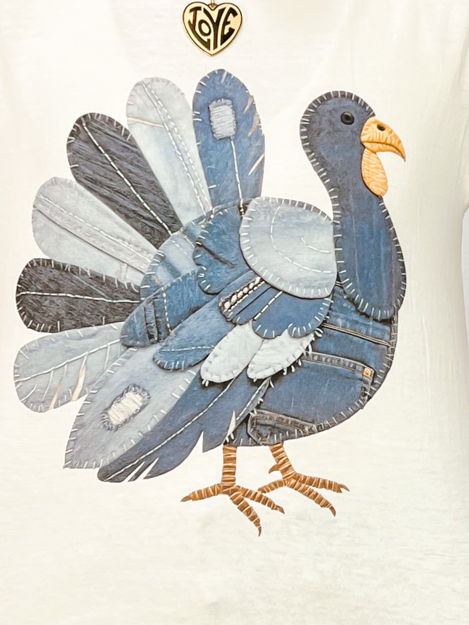 Denim Turkey Graphic Tee