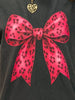 Pink Leopard Print Bow Graphic Tee