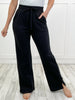 All Day French Terry Straight Leg Pant in Black