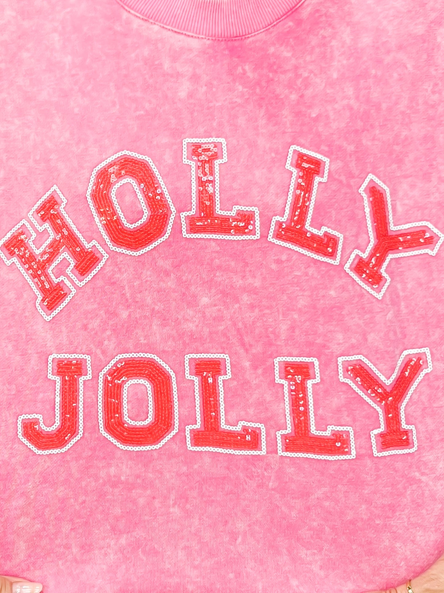 Holly Jolly Long Sleeve Solid Knit Top